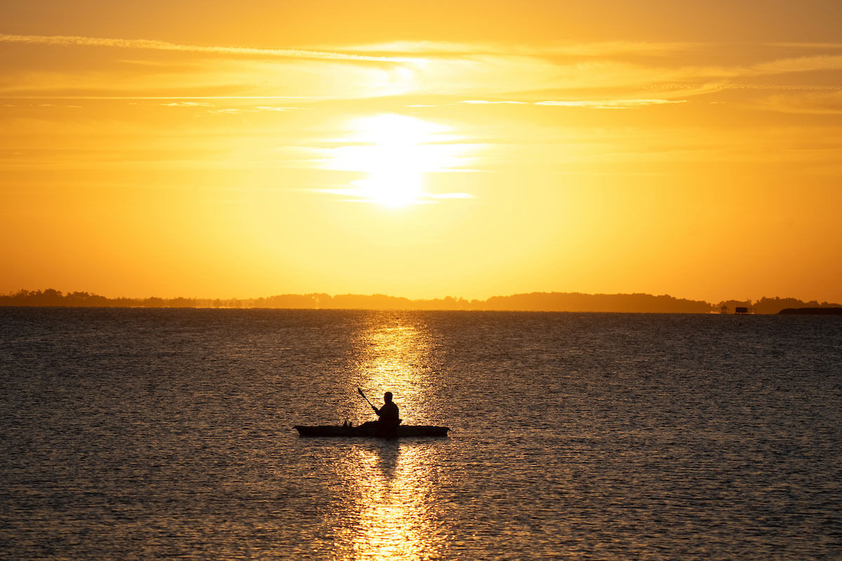 kayaker on the currituck sound
