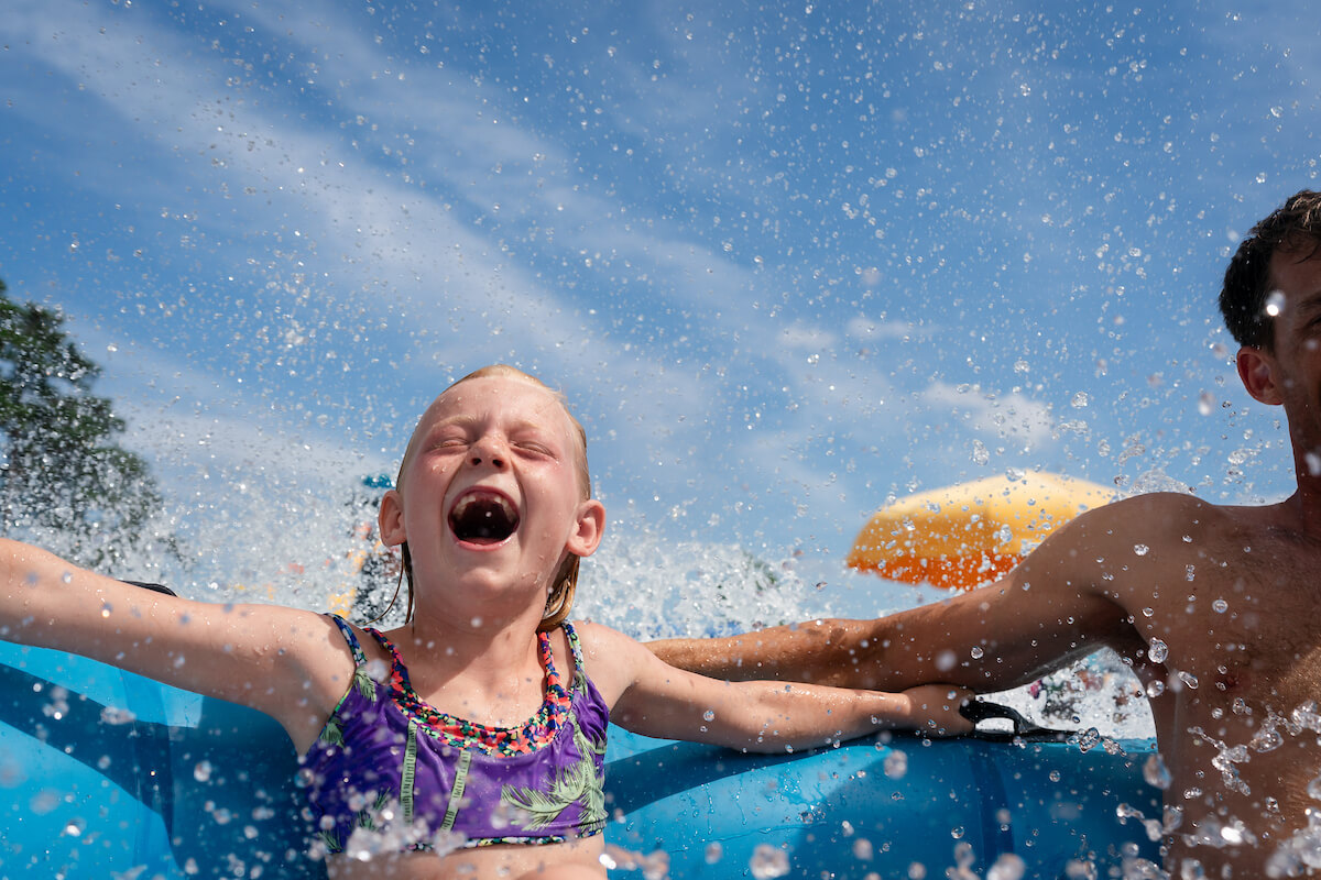 family having fun at h2obx waterpark photo